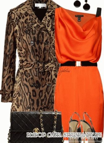 Какво да облечете с оранжева рокля, фото